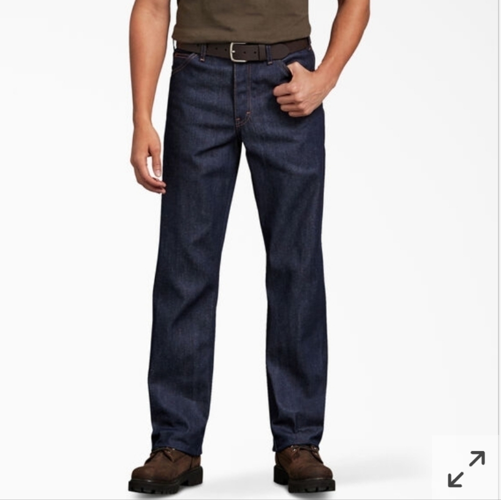 NWT Dickies 5-Pocket work jean regular fit straight leg fits over boots 44x34